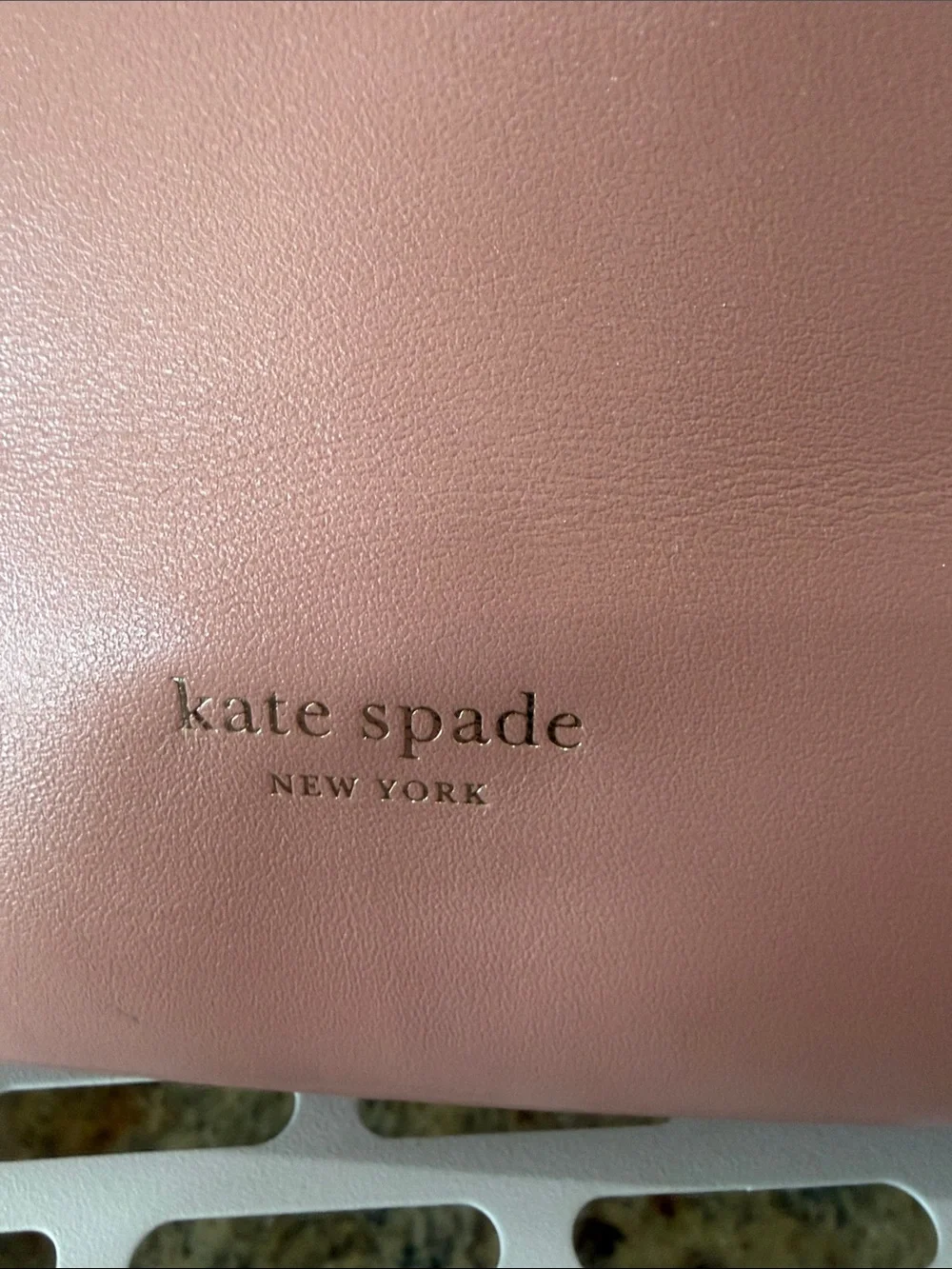 kate spade Colorblock Pink/tan Leather Shoulder Bag with Circular Handle